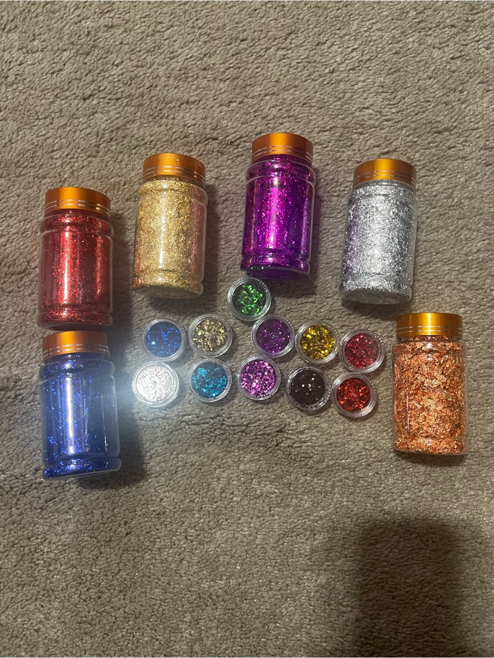 Color flakes and sparkles lot multi color metallic crafts resin